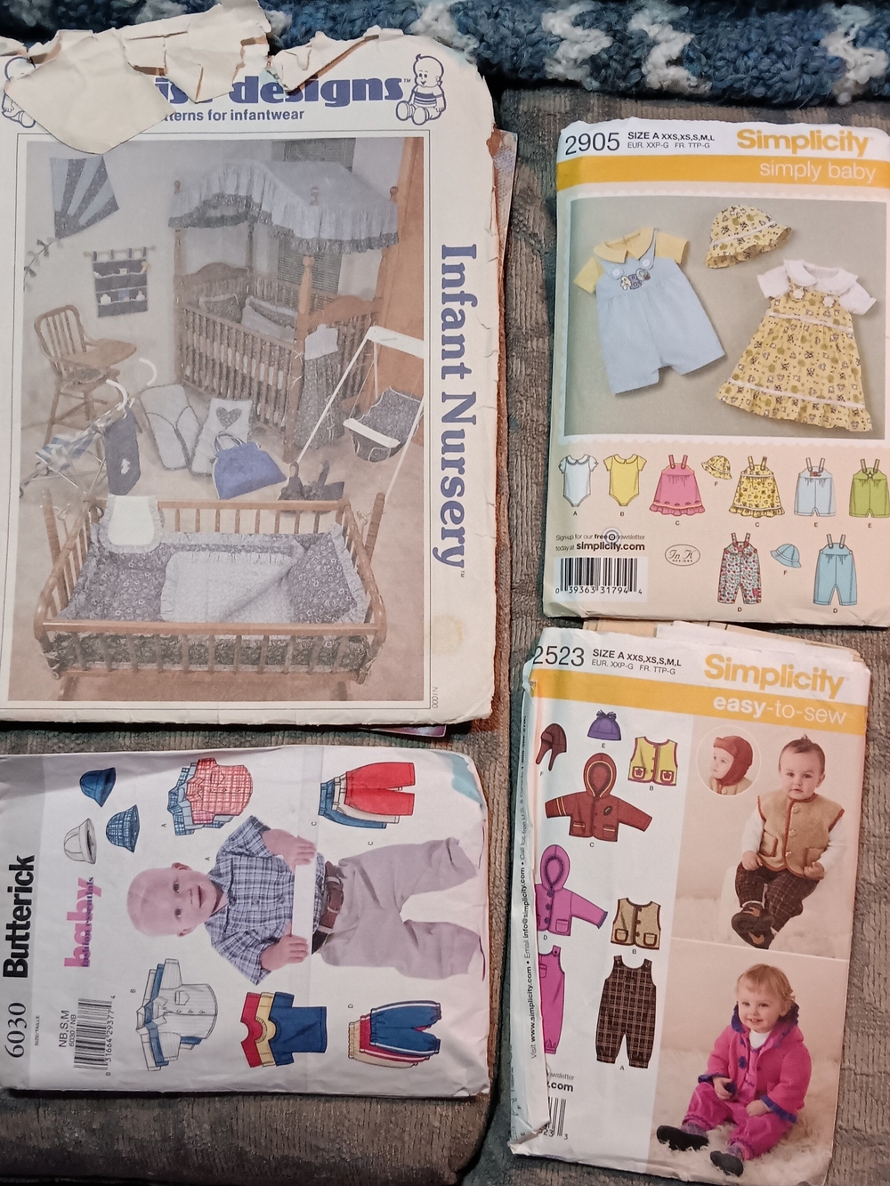 Simplicity Baby Yellow & Blue Infant Outfit Sewing Pattern